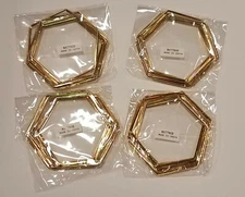 NEW Zad Interlocking Bracelets Bangle Fashion Jewelry Stackable Gold Pack of 4