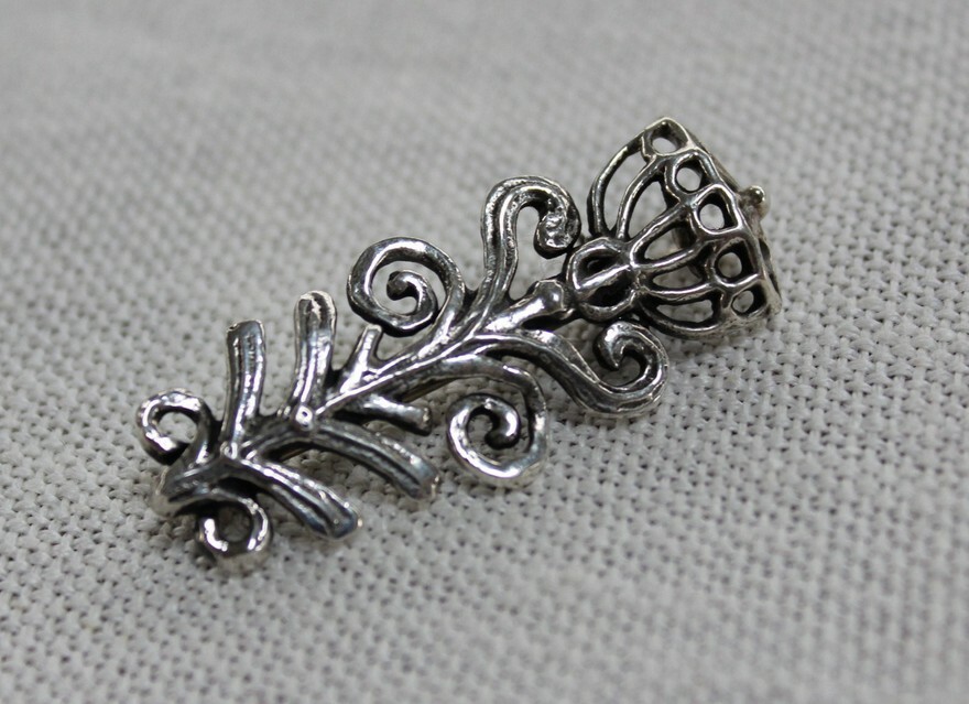 Broche Argent Massif TOULHOAT Motif Courlis - Style Breton Celte, Neuf Avec étiquettes