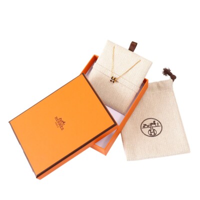 HERMES Mini Pop H Necklace h147992 Gold＊Black | eBay