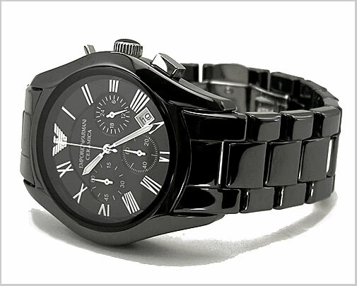 Men\'s Ceramic Chronograph AR1400 Watch Armani Black eBay Dial | Emporio