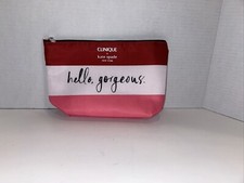 CLINIQUE x Kate Spade Pink Makeup Cosmetic Bag, Travel Toiletry Pouch NEW 2023 
