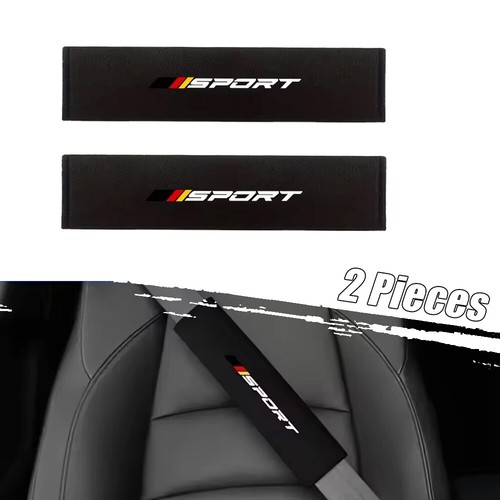 2pcs Car Seat Belt Cover Shoulder Strap Cushion Pad Protector Accessories Black - Picture 3 of 8