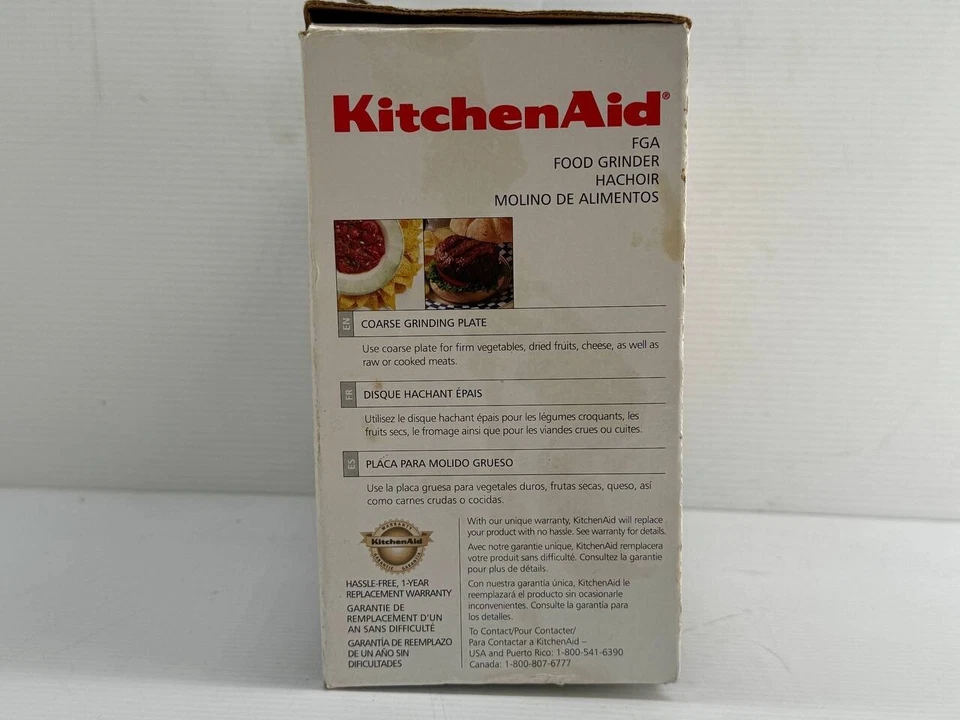 Kitchen Aid Food Grinder Stand Mixer Attachment FGA Complete in Original Box - Image 4 of 4