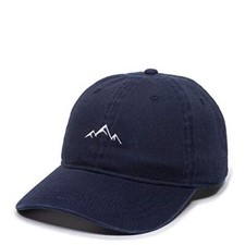 Mountain Dad Hat - Unstructured Soft Cotton Cap Navy