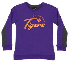 Outerstuff NCAA Youth Girl (7-16) Clemson Tigers In The Mix Long Sleeve Crew Top