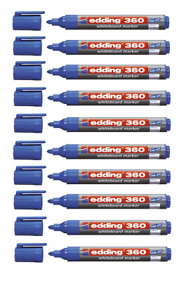 10 x Edding 360 Boardmarker Whiteboardmarker nachfüllbar 1,5 - 3 mm blau