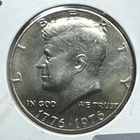 1976 P - Kennedy Half Dollar from US Mint Coin KM 202B - AU Condition