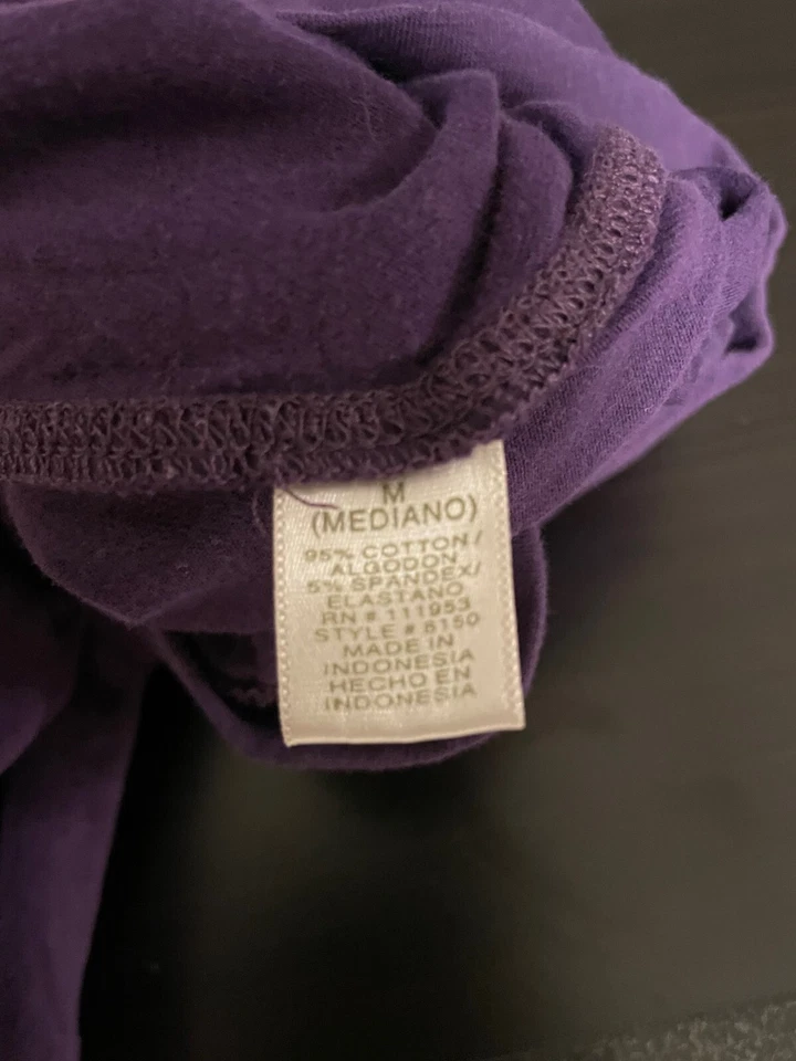 Leggings vintage para mujer medianos morados plegables pierna acampanada tiro bajo grunge Y2K Foto 4 de 4