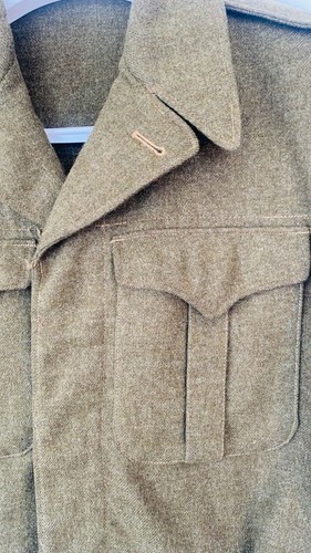 Battle Dress Blouse Serge Size No 11 1951 Master Craft Uniform Green Wool - Picture 4 of 9
