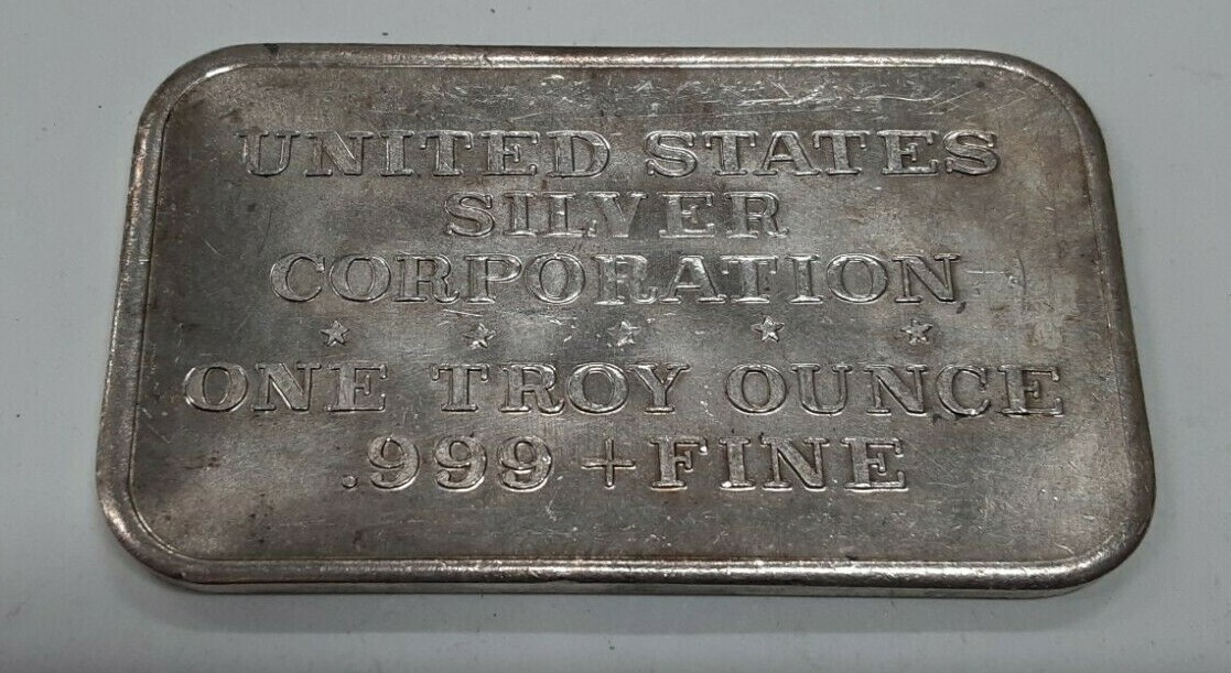 US Silver Corp One Troy Ounce .999 Fine Silver Bar - San US Silver Corp One Troy Ounce .999 Fine Silver Bar - San