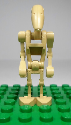 LEGO 1999 STAR WARS SW0001B BATTLE DROID TAN WITHOUT BACK PLATE
