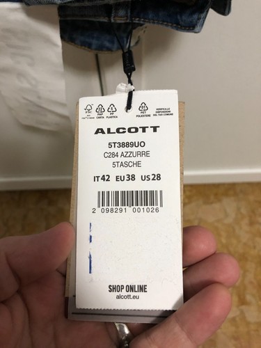 JEANS BASIC SLIM DENIM ALCOTT TG TAGLIA IT42 EU38 US28 5T3889UO NUOVO MAI MESSO - Foto 4 di 8