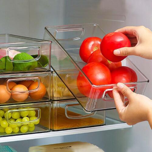 Transparent Refrigerator Storage Box for Vegetable & Fruit Organizer, Clear Cont - Picture 3 of 29