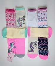 Girls Socks 20 Pairs Sz 6-8 Big Girls 4Y Lot of 2 -10 Pack No Show Unicorn Pink