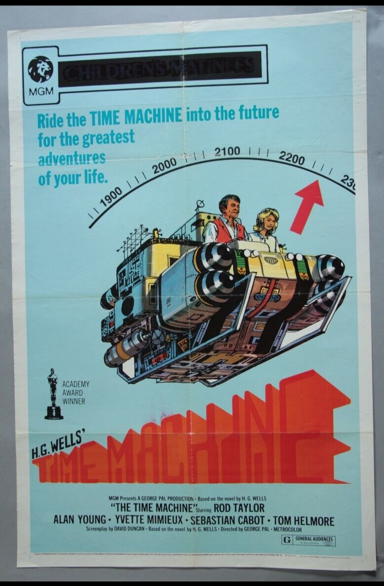 THE TIME MACHINE 1960 RE RELEASE USA 1 SHEET POSTER 27 X 41 " eBay