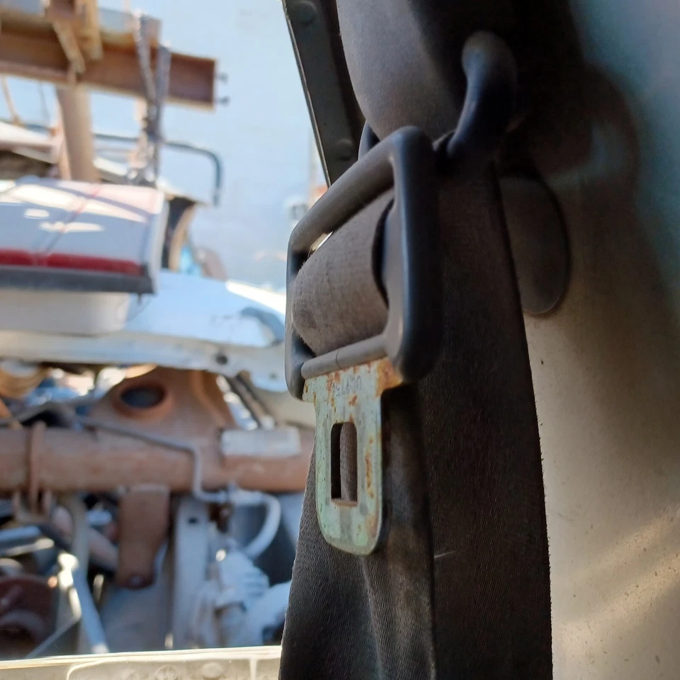 88 Toyota pickup regular cab Left Seat Belt retractor gray over shoulder - Image 2 of 4