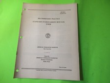 API RECOMMENDED PRACTICE STANDARD HYDROCARBON MUD LOG  BOOKLET OIL WELL DRILLING