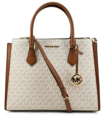 MICHAEL KORS SATCHEL HOPE LG Tasche Bag Handtasche Damentasche Braun Vanilla Neu
