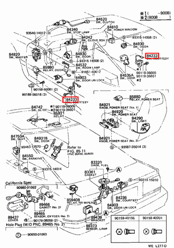 Genuine Toyota Corolla AE92 LandCruiser HDJ80 FZJ80 Door Courtesy Light Switch - Picture 6 of 19