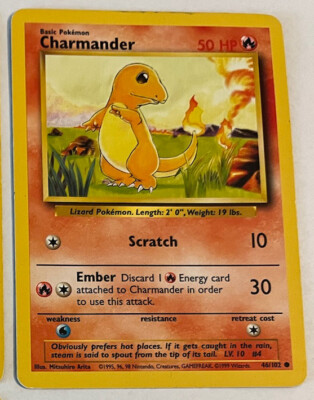 Charmander 46/102, X2, Pokemon 1995-99