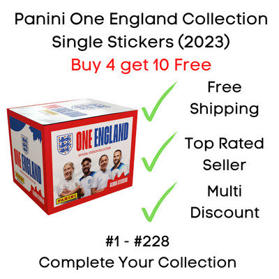 Panini One England Aufklebersammlung - Einzelaufkleber - 4 kaufen und 10 kostenlos erhalten