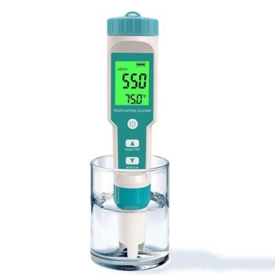 Digital PH Meter 7in1 Water Quality Tester EC TDS Salinity S.G ORP TEMP Monitor
