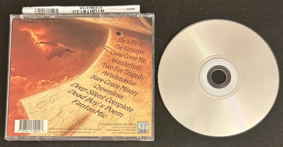 Nightwish Wishmaster Symphonic Metal CD She Is My Sin Wanderlust Crownless Used Foto 2 de 4