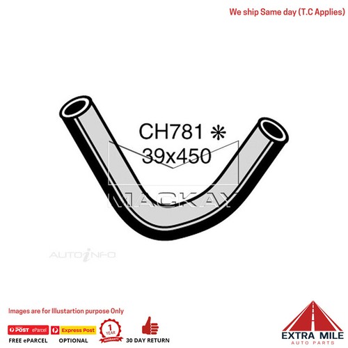 Mackay CH781 Radiator Lower Hose For Chrysler Valiant AP5 3.7L I6 Ptl ...