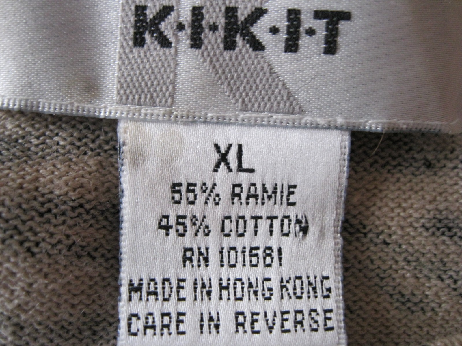 REDUCED $3.00  Women's K.I.K.I.T Sweater, Black & Beige , 3/4 Sleeve, Size XL image 5