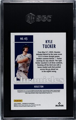 2022 Panini Chronicles #45 Kyle Tucker BLUE /50 SGC 9.5 MINT+ /50