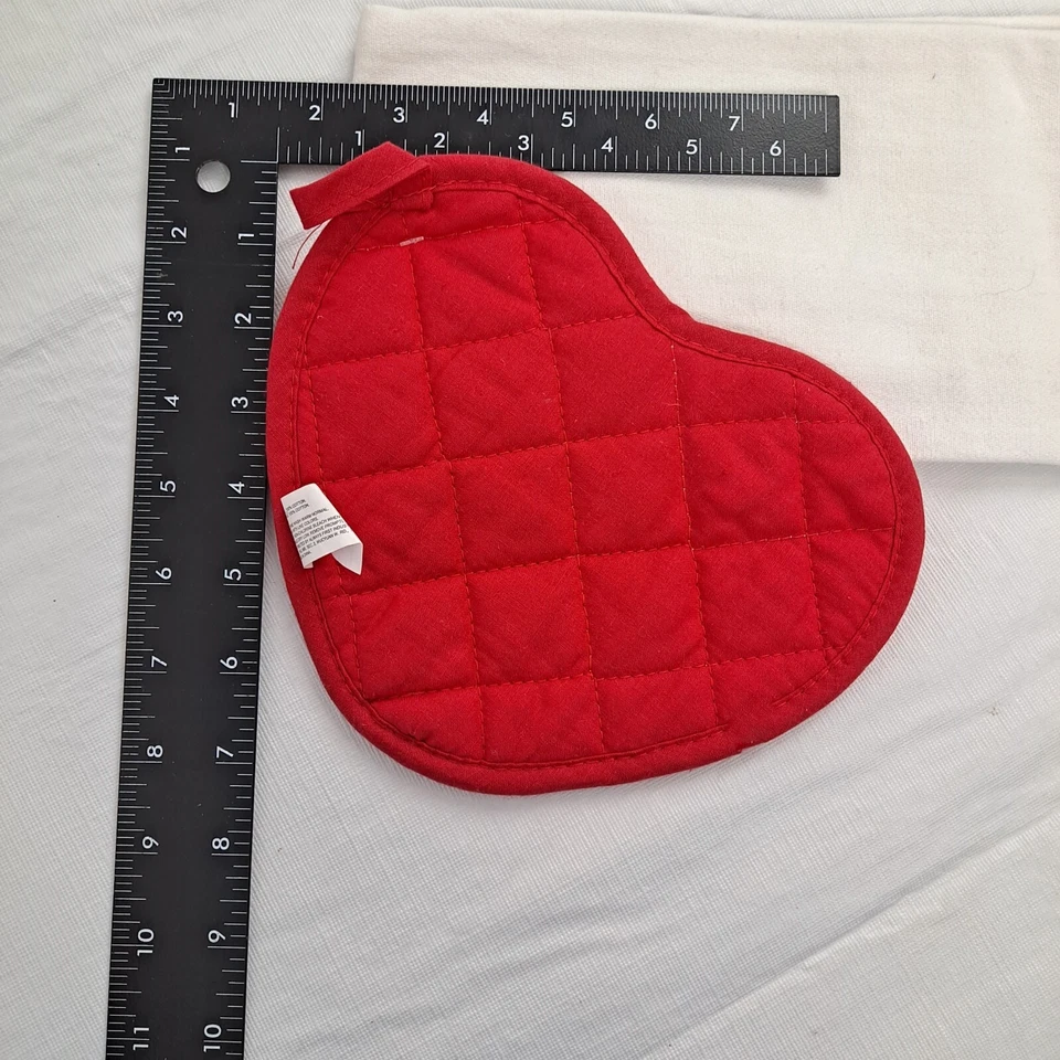 Juego de soporte para olla de té corazón de San Valentín tema Love You More Than Coffee rojo Foto 4 de 4