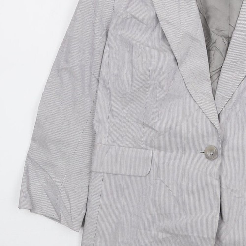 Gap Womens Blue Striped Cotton BlendSuit Jacket Size 8 - Picture 12 of 12