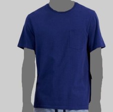 34 Club Room Men's Blue Short Sleeve Shirt Stretch Sleepwear Pajama Top Size S