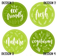50-100 Personalised Stickers - Food Favour Labels Fresh Custom Cafe Sandwich p6