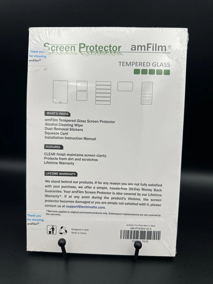 amFilm Apple iPad Mini 4 Tempered Glass Screen Protector (1 Pack) - Image 2 of 2