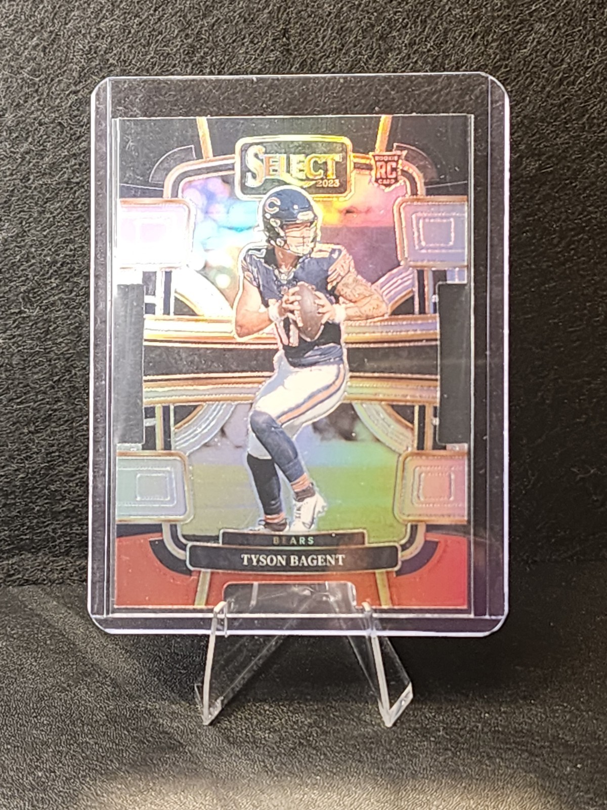 2023 Panini Select - Concourse Tyson Bagent #18 Black & Red Prizm Die-Cut (RC)