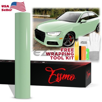 ESSMO PET Super Gloss Matcha Green Car Vehicle Vinyl Wrap Decal Sheet Like Paint