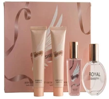 ROYAL SWEETY 4-PC GIFT Set Women Perfume Body Lotion Eau de Parfum & Shower Gel