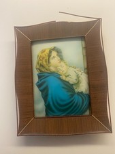 Riproduzione storica devozionale Madonnina FERRUZZI R., vetro bombato, vano luce
