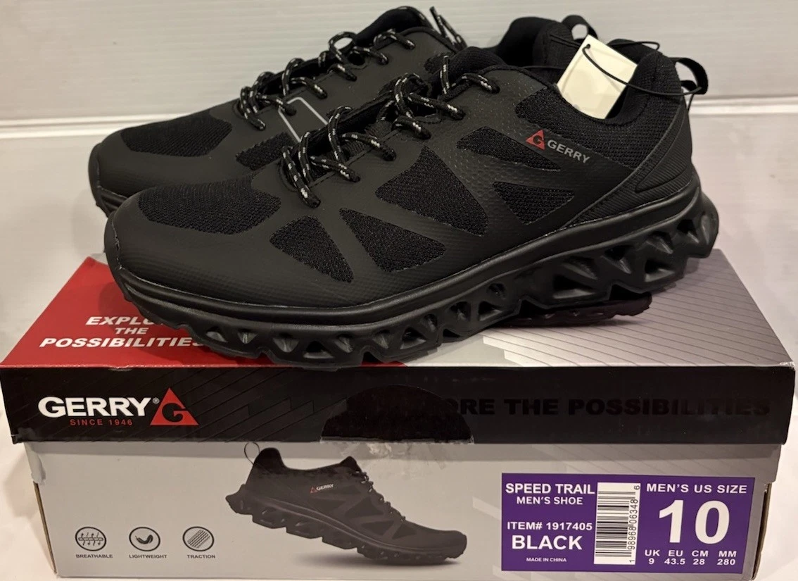 Gerry Speed Trail Running Hiking Shoes Men’s Size 10. Black, NEW!