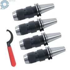 4pcs CAT40 Collet Chuck CNC Keyless Drill Chuck 1/2'' APU13 for HAAS CAT40