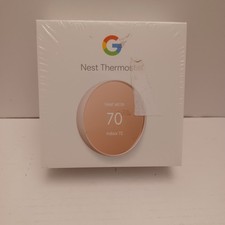 Google Nest Sand Smart Programmable Bluetooth Wi-Fi Thermostat Sealed