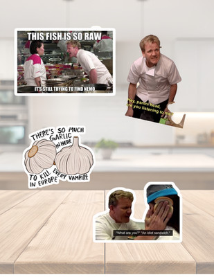 Gordon Ramsey 4pc Stickers Pack