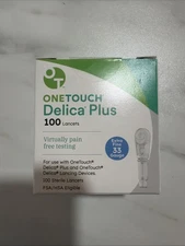 OneTouch Delica Plus Lancets for Diabetes Testing 33 Gauge 100ct - 08/31/2029