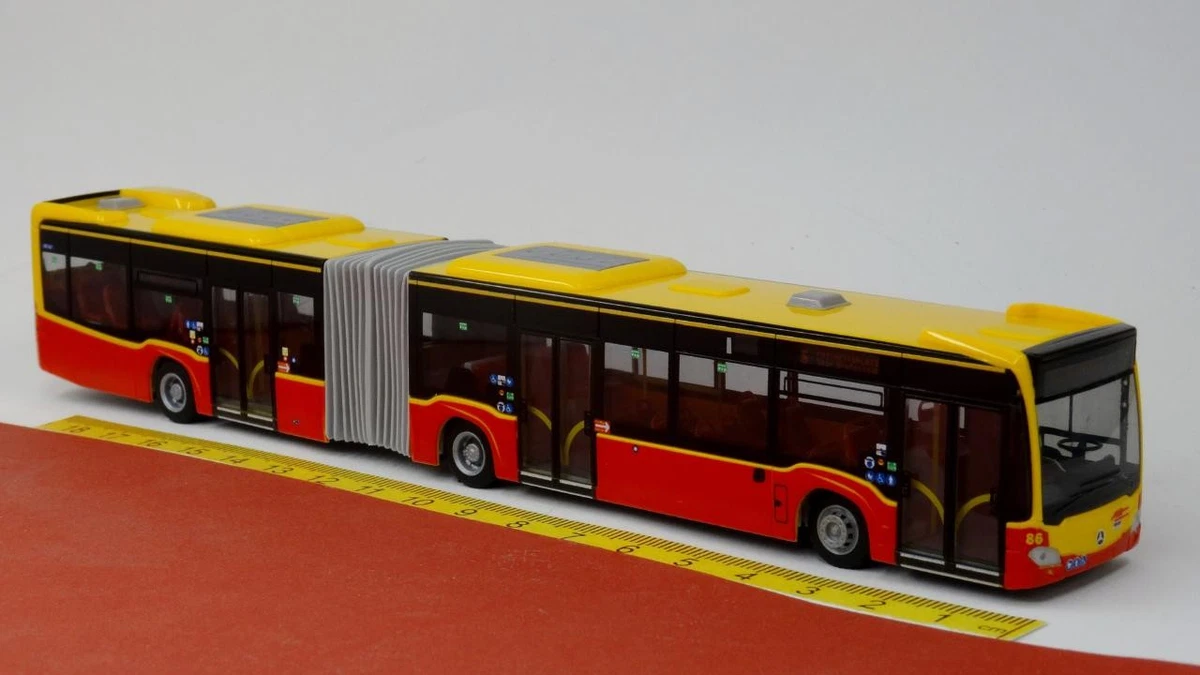 Conrad 1/50 – Bus Autobus Mercedes O405G Rouge – Très Bon état Avec Boîte