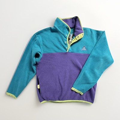Vintage 1990s Nike ACG Trango Tower Fleece Pullover Women s Small Blue Purple