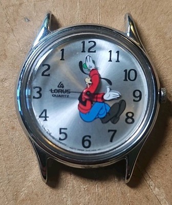 Lorus Goofy Backwards Watch 31mm V516 6A00   Running, New Battery, No Strap