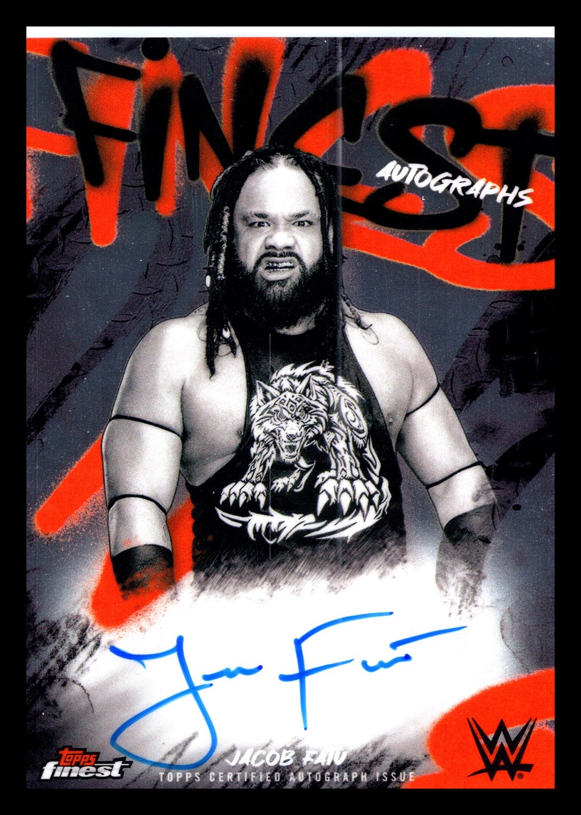 2025 Topps Finest WWE Finest Autographs Jacob Fatu #FA-FTU