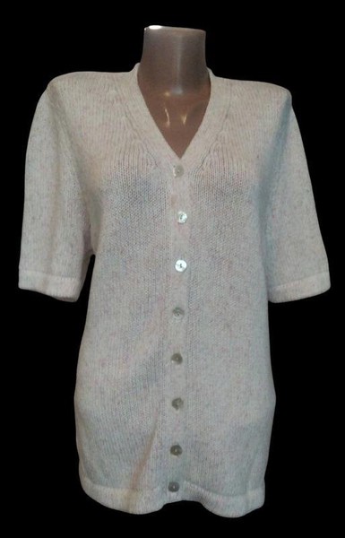 Women Peter Hahn Sweater White Cotton XXXL
