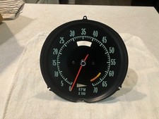 1968-71 Corvette 6500rpm Tachometer Green Markings